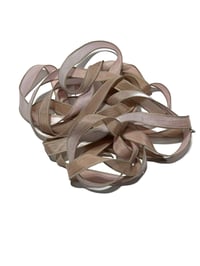 Image 4 of 1PC. ROSE MILK 42" Hand Dyed Finished Edge Silk Wrist Wrap Bracelet/Jewelry Ribbons
