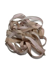 Image 5 of 1PC. ROSE MILK 42" Hand Dyed Finished Edge Silk Wrist Wrap Bracelet/Jewelry Ribbons