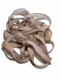 Image 3 of 1PC. ROSE MILK 42" Hand Dyed Finished Edge Silk Wrist Wrap Bracelet/Jewelry Ribbons