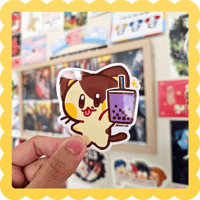 jasper boba ✨ waterproof clear vinyl sticker