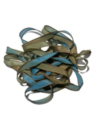 Image 4 of 1PC. SEA TURTLES 42" Hand Dyed Finished Edge Silk Wrist Wrap Bracelet/Jewelry Ribbons