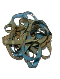 Image 5 of 1PC. SEA TURTLES 42" Hand Dyed Finished Edge Silk Wrist Wrap Bracelet/Jewelry Ribbons