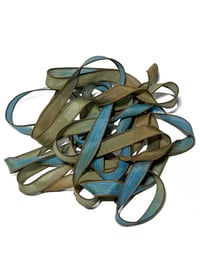 Image 7 of 1PC. SEA TURTLES 42" Hand Dyed Finished Edge Silk Wrist Wrap Bracelet/Jewelry Ribbons