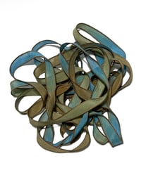 Image 9 of 1PC. SEA TURTLES 42" Hand Dyed Finished Edge Silk Wrist Wrap Bracelet/Jewelry Ribbons