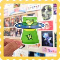 jasper UFO✨ waterproof clear vinyl sticker