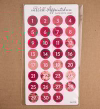 Image 11 of Date Dots Sticker Sheet  (31 numbers) (24-017)
