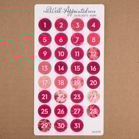 Image 12 of Date Dots Sticker Sheet  (31 numbers) (24-017)