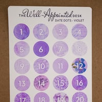 Image 16 of Date Dots Sticker Sheet  (31 numbers) (24-017)