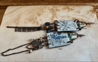 Image 1 of RESERVED FOR SHAUN TREVER Floratta in Blue earrings . n173 and Floral earrings n14
