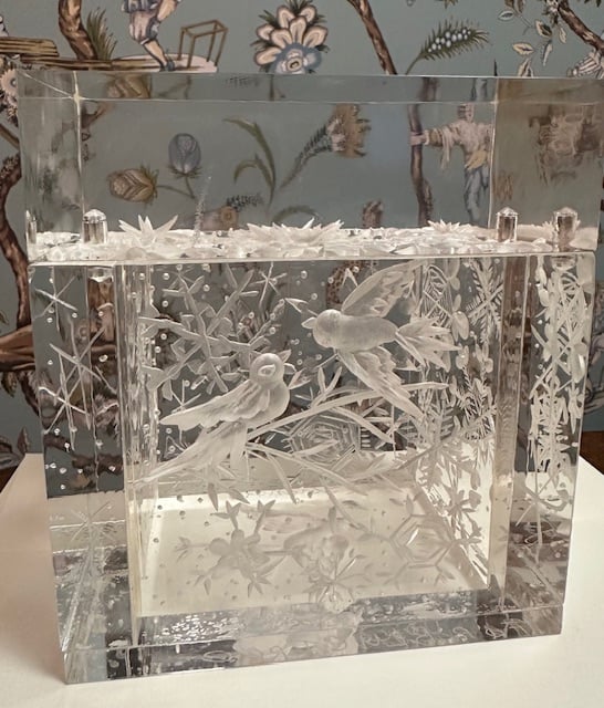 Image of Ice Cube Box with Snowflakes and Birds