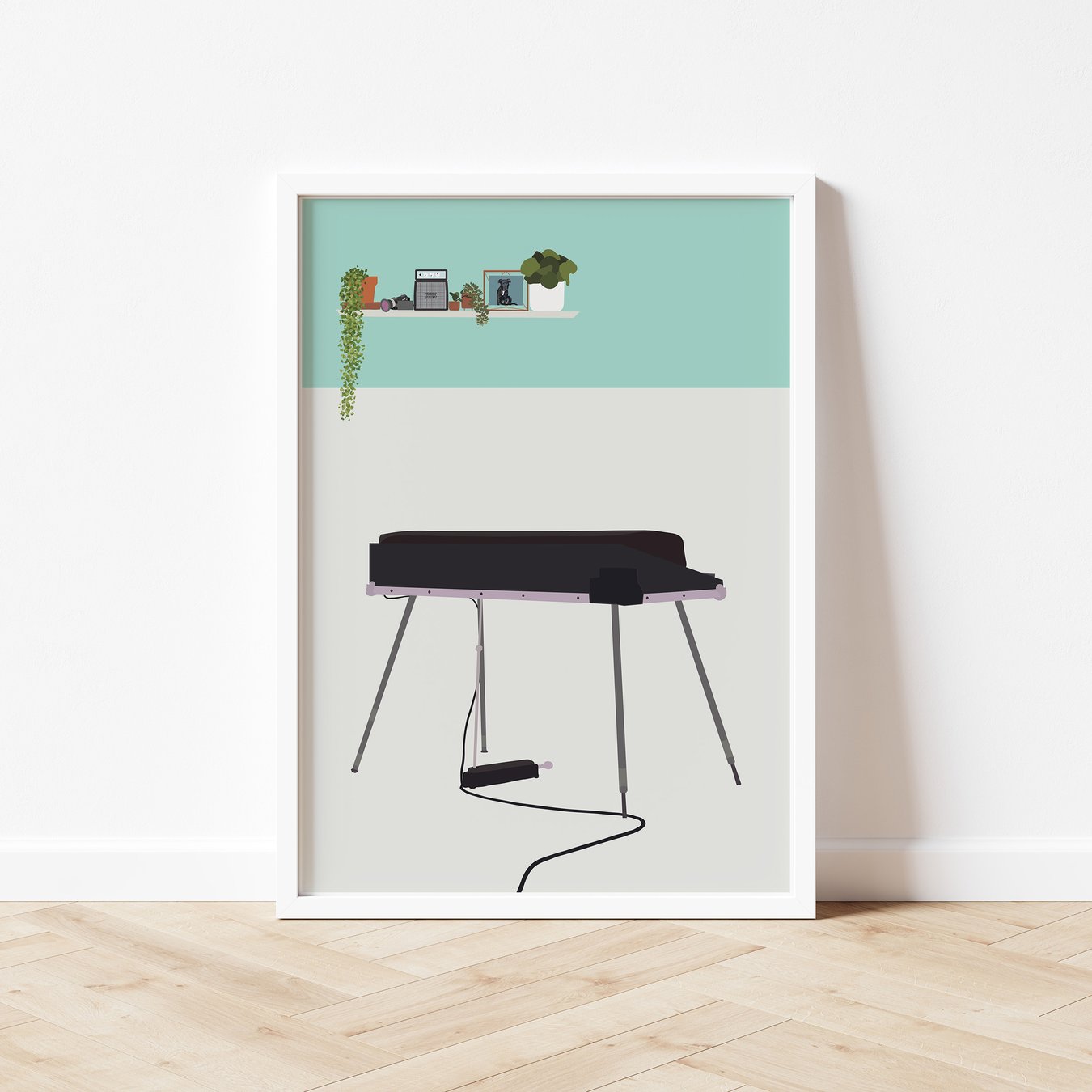 Image of Rhodes Piano Houseplant Print