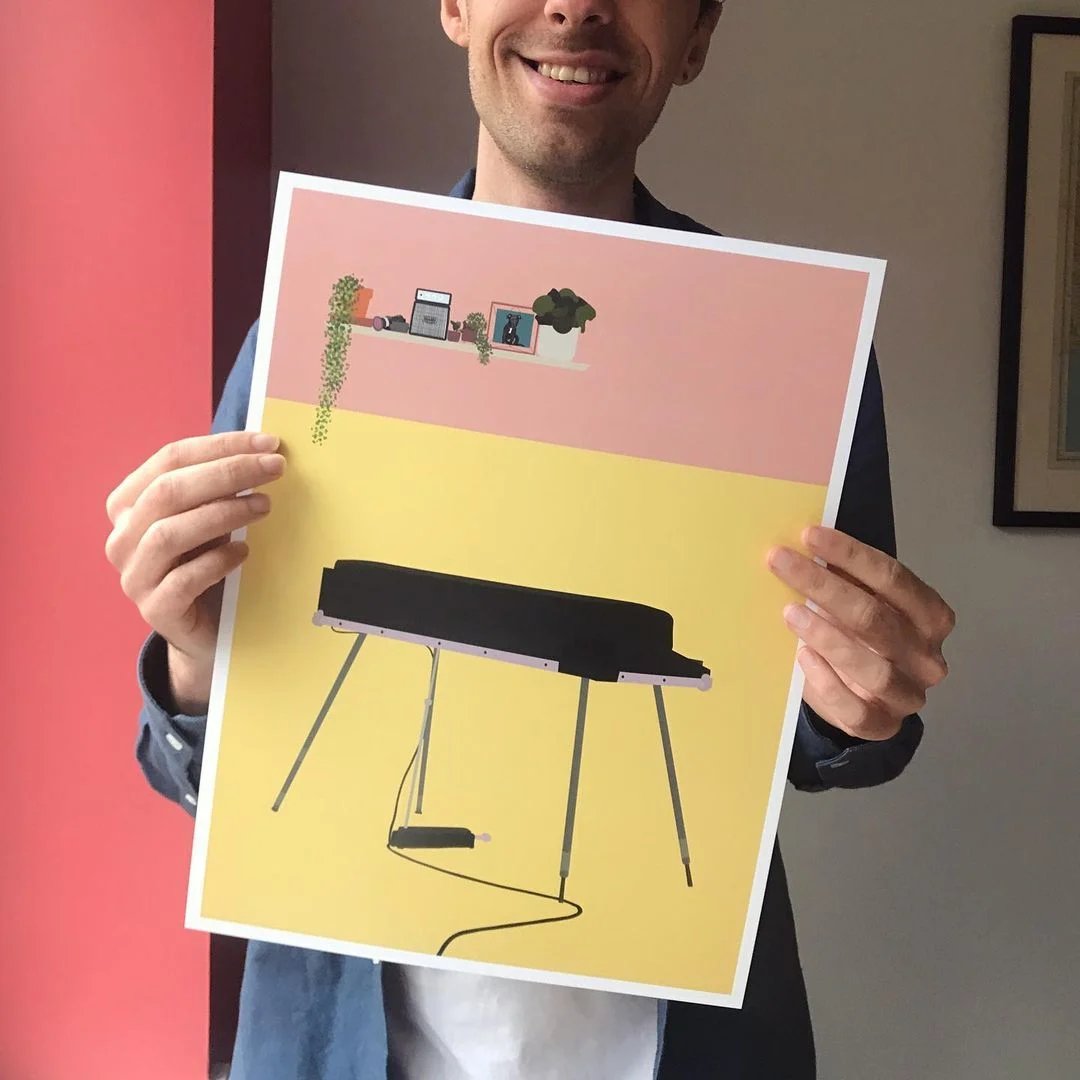 Image of Rhodes Piano Houseplant Print