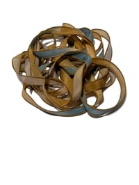 Image 5 of 1PC. HARVEST MOON 42" Hand Dyed Finished Edge Silk Wrist Wrap Bracelet/Jewelry Ribbons