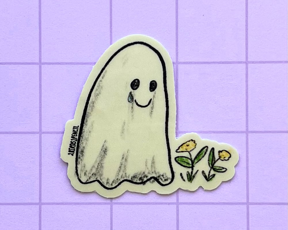 Image of Sad ghost mini vinyl sticker
