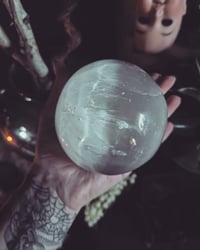 Image 2 of Selenite crystal ball