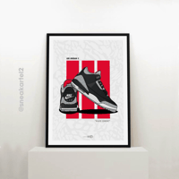 Image 2 of Sneaker Poster Jordan 3 “Black Cement” (2024)