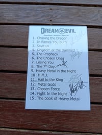 Dream Evil Dragonslayer Melbourne 3.11.2024 Set List SIGNED 