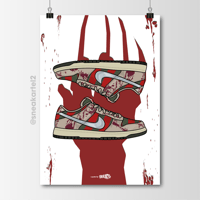 Image 1 of Sneaker Poster Dunk SB Low “Freddy Krueger”