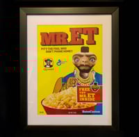 Mr.ET cereal print hand-made 5x7 in. ET Parody art