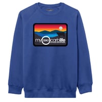 Image 1 of My Zero Carb Life Mountain Logo Crew-neck BLUE Sweatshirt 