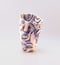 Image of Vase With An Attitude - Purple and Blue Spirals