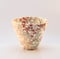 Image of Organic Bowl - Coral and Green Flame Pattern