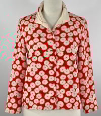 Image 1 of White Flowers on Red Hitoe