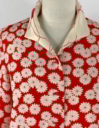 Image 2 of White Flowers on Red Hitoe