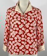 Image 3 of White Flowers on Red Hitoe