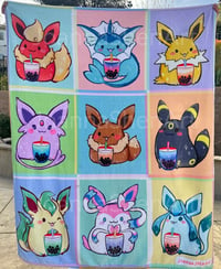 Fleece Blanket | Eeveelution Boba Party 