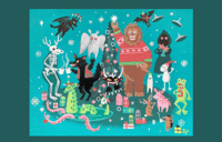 Image 1 of Cryptidmas Holiday Card Set