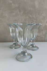 Image 1 of Vintage Tulip Sundae Glass | Set of 3