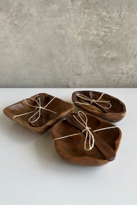 Image 1 of Wood Condiment Bowls | Set of 3