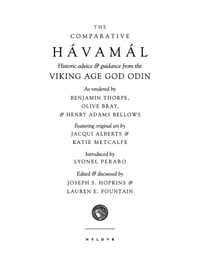 Image of The Comparative Hávamál: Historic Advice & Guidance from the Viking Age God Odin