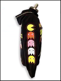 Image 3 of Pac Man Custom Frankenstitched and hand studded Hoodie Size Large