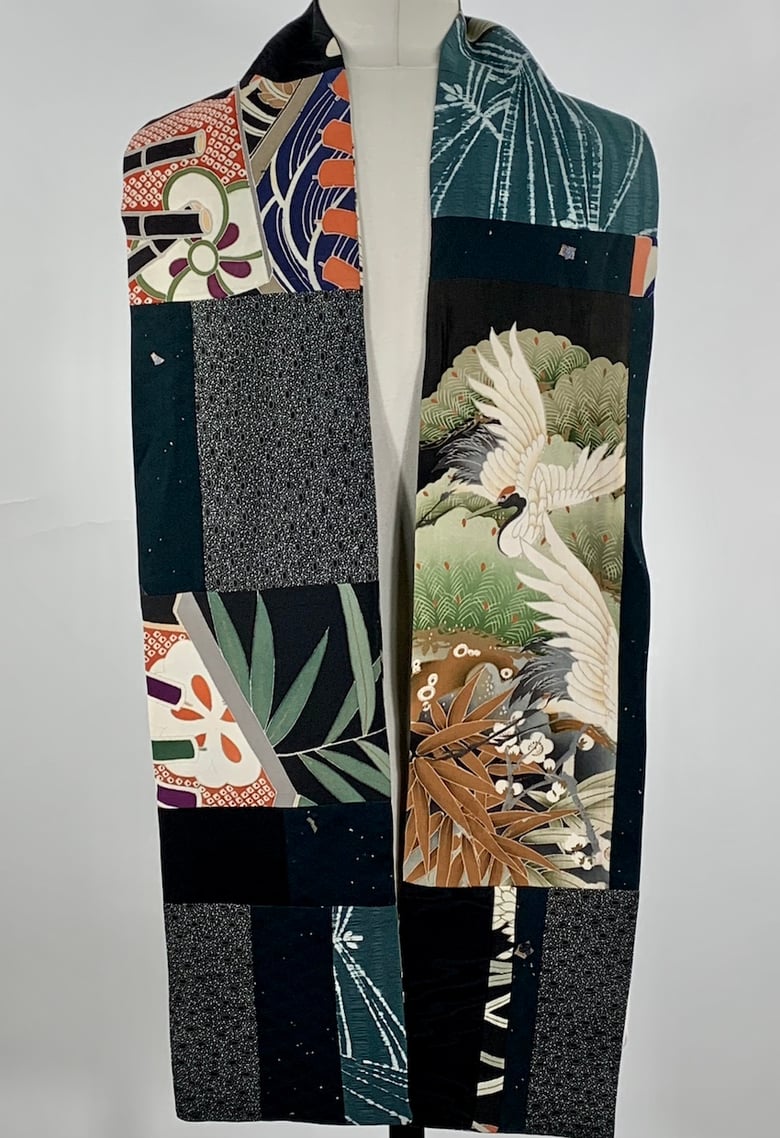 Image of Pines Cranes and Bamboo Scarf