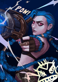 BIG FAT HERO Jinx Arcane HOLO Print