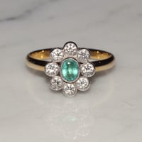 Emerald Cluster Ring