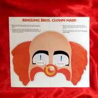 Image 1 of Circus Clown - Ringling Bros Circus - Promotional Giveaway Paper Mask (1998)