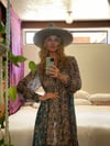early 70s indian gauze poet sleeve dress