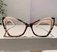 Image 1 of Taupe & Tortoise Clear Frames