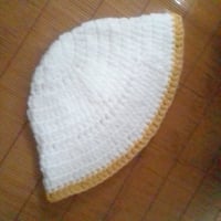 Image 4 of Women hand crochet striped bucket hat (recycled alpaca blend)