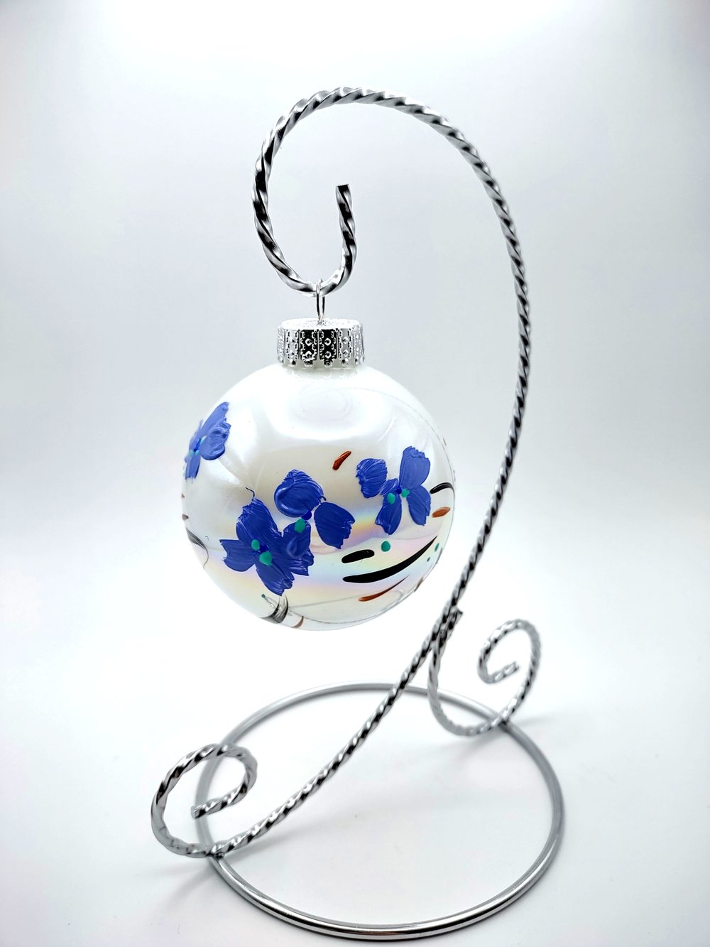 White Blue Cherry Blossoms