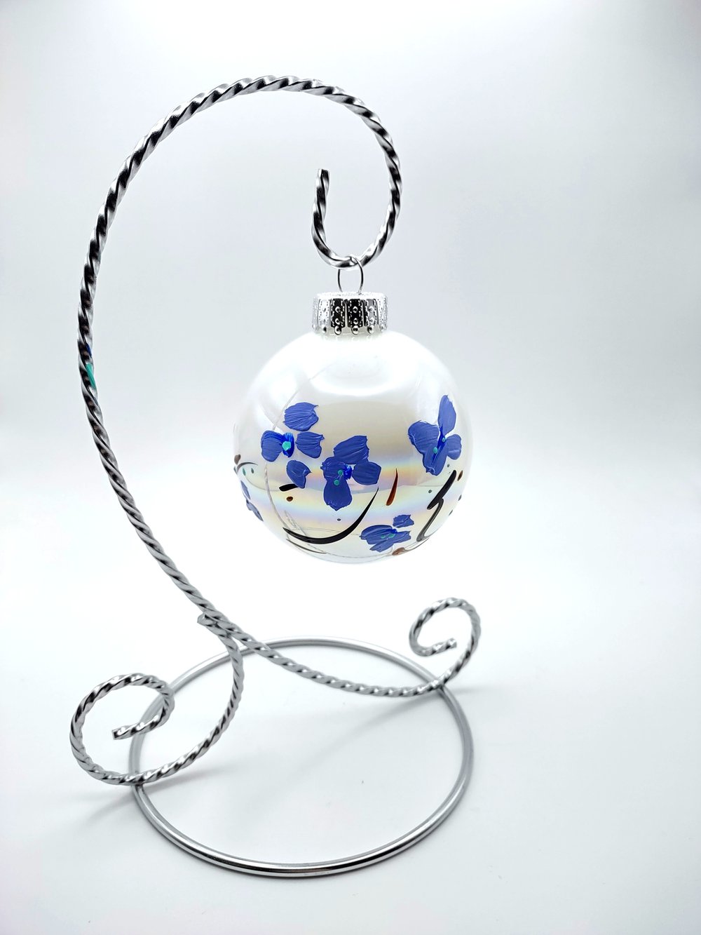 White Blue Cherry Blossoms