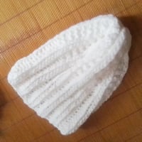 Image 3 of Unisex hand  knit chunky beanies hat ( recycled alpaca blend)  