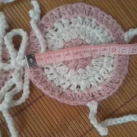 Image 4 of Women hand crochet striped bucket hat bra set (recycled  yarn blend) 