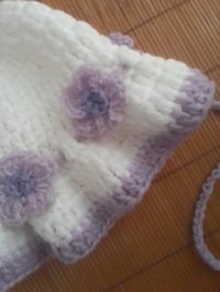 Image 4 of Women hand  crochet flower bucket hat (recycled  alpaca blend)