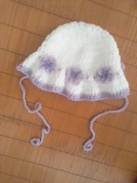 Image 3 of Women hand  crochet flower bucket hat (recycled  alpaca blend)