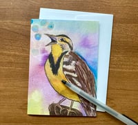 Singing Meadow Lark Greeting Card