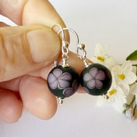 Image 5 of Earrings - Violet Flowers